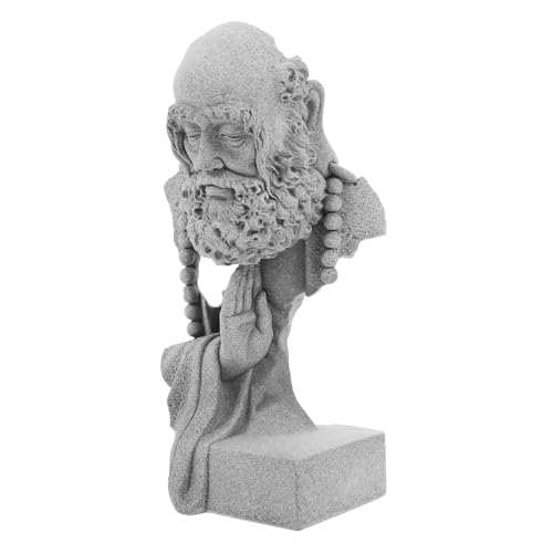 BESPORTBLE 1pc Buddha Statue Figurine for Zen Garden Decor Compact Meditation Sculpture Elegant Desktop Decoration for Made of Celestite Powder Material for Serenity and Relaxation Spaces