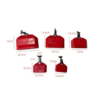 Qianly Percussion Block High and Low Pitch Mountable Percussion Block for Percussionists, Studio Sound Production, Red - color: Red