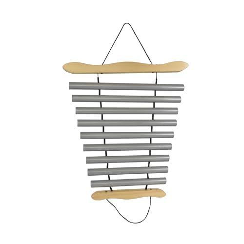 TNZMART Hanging 9 Note Sound Healing Chimes, Sound Bath Percussion Instruments for Yoga or Relaxation, Meditation Wind Chime (Silver) - color: Silver