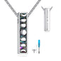 Cremation Urn Necklaces for Ashes Sterling Silver 3D Vertical Bar Memorial Pendant for Loved Ones Keepsake Cremation Jewelry Gifts for Women Men - style: Moon Phase