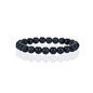 Cherry Tree Collection - Small, Medium, Large Sizes - Gemstone Beaded Bracelets For Women and Men - 8mm Round Beads - color: Black Agate Matte, size: Large