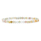 Angelstones Natural Gemstone Small Beaded Stretch Bracelet, 4mm Faceted Round Beads, Crystal Healing Bracelet for Women - color: Multicolor Amazonite
