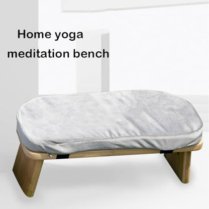 Kneeling Chair,Meditation Bench Kneeling Stool,Home Meditation Bench, Yoga Bench, Sports Sitting, etc., Bench with Cushion, Suitable for Women and Men for Home Meditation, Prayer, Yoga(Green) - color: Green