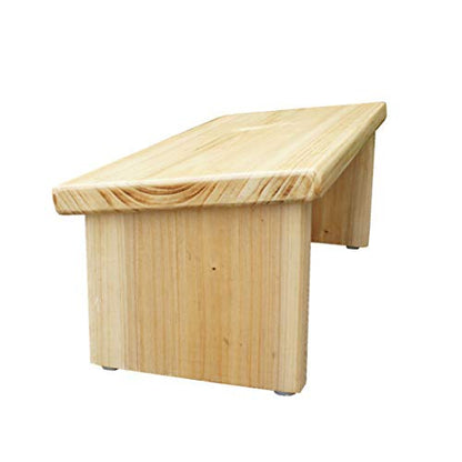 Meditation Bench, Angled Legs Ergonomic Yoga Stool, Ideal Low Seat for Meditations, Prayer, and Kids, No Cushion, Mat, Or Pillow Needed,Natural