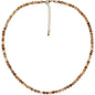 Simple Choker Necklace for Women Real Stone and Crystals Necklaces 4mm Beaded Choker Jewelry Meditation Gift for Women (16"+2") - style: Picture Jasper