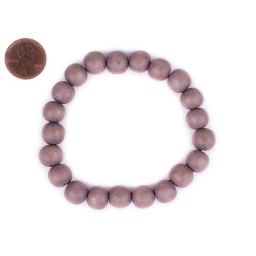 Wood Bead Bracelet - color: Brown, size: Large Beads