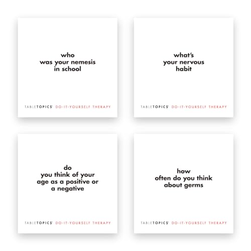 TableTopics Do-It-Yourself Therapy Question Card Game - 135 Entertaining Conversation Starter Cards for Adult Friends, Girls Night, Dinner Party, Getting to Know You Game