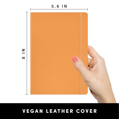 PAPERAGE Lined Journal Notebook, Hardcover Journal for Women & Men, 160 Pages, (5.6 in x 8 in), College Ruled Journaling Notebook for Work, School Supplies & Note Taking, (Marigold) - color: Marigold, style: A. Lined