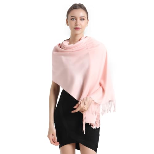 Pashmina Scarf and Shawl - Soft Women Pashminas Wrap for Wedding Evening Party dresses - color: Baby Pink