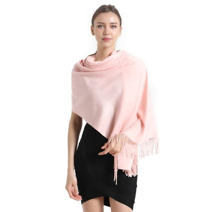 Pashmina Scarf and Shawl - Soft Women Pashminas Wrap for Wedding Evening Party dresses - color: Baby Pink