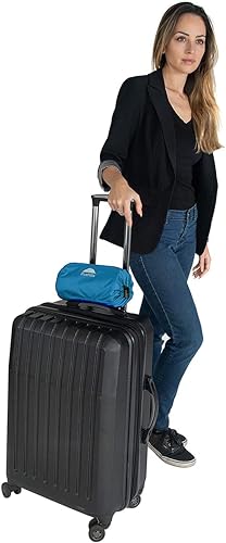 BlueHills Ultra Compact Travel Blankets for Two with Portable Carry Case Case Premium Soft Plush Large Airplane Blankets 2 Pack for Car Plane Train Hotel Layover Peacock -C204-2pk-Teal - color: C-204-2pk-teal