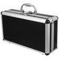 ERINGOGO Aluminum Attache Case - 12inch Lock Metal Briefcase with Ripple Foam, Hard Aluminum Carrying Case for Men, Universal Portable Tool Case for Laptop/Luggage/Instrument Black