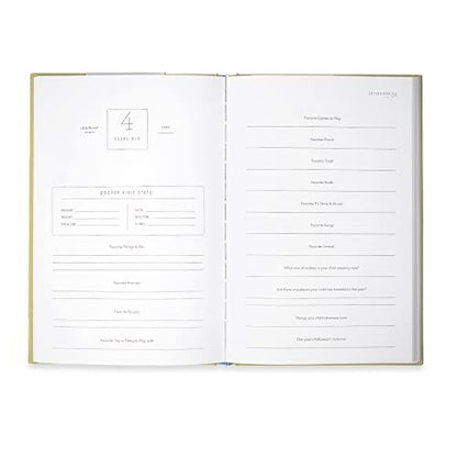 Promptly Journals, A Complete Childhood History: From Pregnancy to 18 Years Old (Sage Green, Linen) | Baby Book and Pregnancy Journal | Baby Memory Book - color: Sage Green