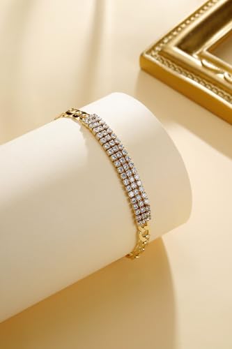 Bracelet for Women 14K Gold Plated Dainty Chain Simple Jewelry - style: Gold-Plated Chain