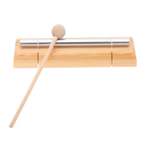 Mindfulness Hand Bell Chime with Mallet for Yoga and Eastern Energies Percussion Instrument Calming Down Classroom Reminder Bell Aluminum and Oak Material (Fesjoybo1wghn89x-I828)