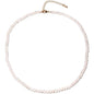 Simple Choker Necklace for Women Real Stone and Crystals Necklaces 4mm Beaded Choker Jewelry Meditation Gift for Women (16"+2") - style: White Agate