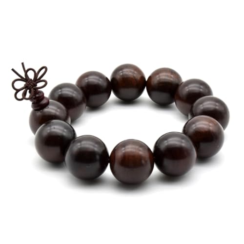 Zen Dear Unisex Natural Rosewood Prayer Beads Buddha Buddhist Prayer Meditation Mala Necklace Bracelet - style: 20mm 12 beads