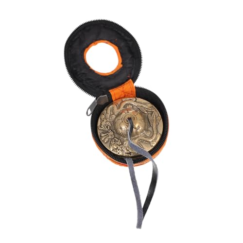 1pc Yoga Cymbal Bells for Meditation and Sound Healing Handmade Nepalese Instrument Storage Bag Random Thick Resonant Tone for Mindfulness and Relaxation