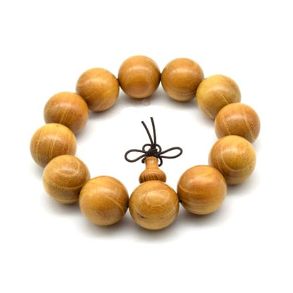 Zen Dear Natural Golden Sandalwood Mexican Bocote Mala Prayer Bead Bracelet Link Wrist Necklace Mala Beads - style: 20mm 12 beads