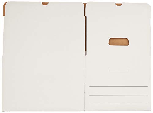 Amazon Basics Medium Duty Storage/Filing Boxes with Lid and Handles, Legal/Letter Size, Collapsible, Foldable, Tape-Free Assembly, 16.2" L x 12.5" W x 10.5" H, White, 12-Pack - style: Medium Duty 12-pack