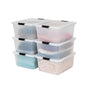 IRIS USA 6-Pack Clip Box with Latching Lids, 18 Quart Craft Storage Bins, Art & Writing Supply Containers for Home, Office & Classroom Organization - size: 18 Qt, style: 6 Pack