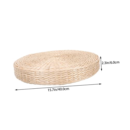 Japanese Style Woven Meditation Cushion Floor Pad Thick Round Seating Cushion for Home Decor Yoga Office and Relaxation Natural and Rustic Design