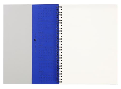 Blank Spiral Notebook 10.12 x 7.36 in (B5), 160 Pages Blank Paper, Notebook for Sketching, Writing & Study, Calendar Card Included (2025)(Iris) - color: Iris
