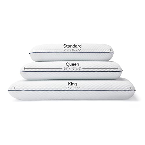 WEEKENDER Gel Memory Foam Pillow - Standard Size - Medium Firm Feel - Neck and Shoulder Support - Side & Back Sleepers - Home, Hotel, & Hospital Essentials - CertiPur Certified (Pack of 6) - size: Standard (Pack of 6), style: 1 Pack