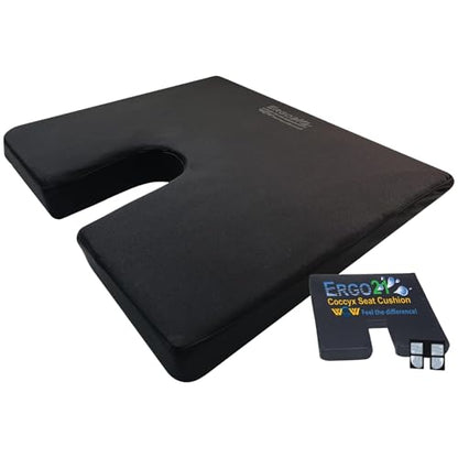 LiquiCell Coccyx Seat Cushion, Aid for Tailbone Pain Relief, Sciatica Pain, Back Support | Donut Like Butt Pillow for Long Hours Sitting at Home/Office Chair (17.5" W x 15.5" L x 2" H) - size: Regular - 17" x 15.5" x 2"