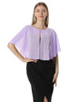 Chiffon Capelet Soft capes Shawls and Wraps for Evening Dress Wedding Cape 1920s shawl accessories for women - color: Lilac