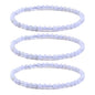 Justinstones Gem Semi Precious Gemstone 3pcs 4mm Round Beads Stretch Bracelet 6.5 Inch Unisex - color: Blue Lace Agate