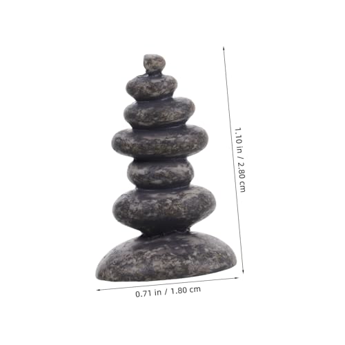 Kisangel 20pcs Zen Balancing Stones Handmade Stacked Rock Statues for Japanese Meditation Garden Decor and Easy to Clean Designs