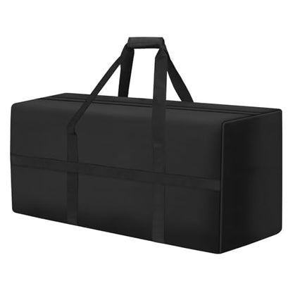 LYHNMW Outdoor Cushion Storage Bag, 600D Oxford Fabric Waterproof Extra Large Patio Furniture Bag, Cushion Organizer Bag with Zipper & Padded Handle(40"L x 20.4"W x 28.3"H) - size: 40"L x 20.4"W x 28.3"H