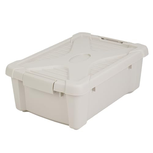 JEJ Astage Norde X #10 Greige [W12.1 x D17.7 x H6.7 inches (W30.8 x D45 x H16.9 cm)] Stackable, Placable, Durable Container, Made in Japan, Toy Storage, Trinkets, Clothes Storage Box