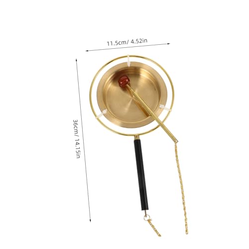 ibasenice Brass Bell Ornament for Buddhist Ceremonies Loud Sound Comfortable to Hold for Meditation and Mindfulness Fine Polishing Craftsmanship for Home Temple Use