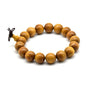 Zen Dear Natural Golden Sandalwood Mexican Bocote Mala Prayer Bead Bracelet Link Wrist Necklace Mala Beads - style: 12mm 17 beads