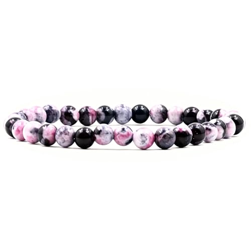 Natural Energy Healing Stone Charm Bracelet 8mm Natural Energy Healing Lava Rock Bracelet - Unisex - size: Large
