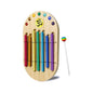 Meditation Chime With Mallet,Seven Tone Wind Chime,Handmade Chakra Bells Chimes,For Relaxation, Stress & Anxiety Relief, Chakra Healing, Outside Yoga