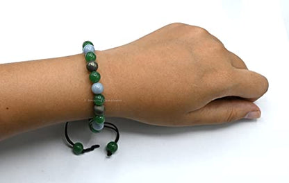 Amazing Gemstone Motivational Bracelet for Women Men Manifestation - Pyrite Angelite Green Aventurine Bracelet for Healing Calming Anxiety Stress Relief Gifts Pulseras Para Hombres Mujer (Adjustable) - color: Motivation & Self Belief