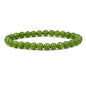 Angelstones Handmade Natural Healing Gemstone 6mm Round Beads Stretch Crystal Bracelet 7 Inch Unisex - color: Canadian Nephrite Jade