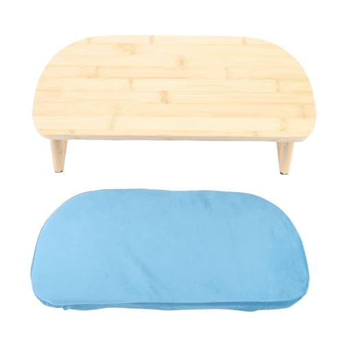 Wooden Meditation Bench, Ergonomic Detachable Meditation Kneeling Stool, Soft Cushion and Carry Bag Stool with Wood Cotton, Ideal for Yoga & Home Practice (Blue) - color: Blue