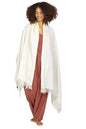 likemary Pashmina Shawls and Wraps - Large Merino Wool Blanket Scarf for Women - Handmade Travel, Meditation & Festival Wrap - color: Cream 40" X 80"
