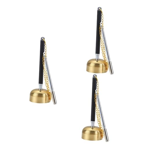 Temple Supplies Meditation Bell Meditation Cushion Brass Call Bell Dinner Bell Desk Topper Classroom Bell Handbell Instrument Handheld Bell The Bell Metal Nurse Desktop(3pcs) - color: 3pcs