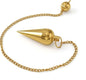 Long Cone Brass Metal Pendulum Healing Dowsing Divination Meditation Metaphysical Reiki Pendulum - color: Long Cone