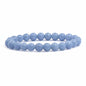 Justinstones Gem Semi Precious Gemstone 8mm Round Beads Stretch Bracelet 7 Inch Unisex - color: Angelite