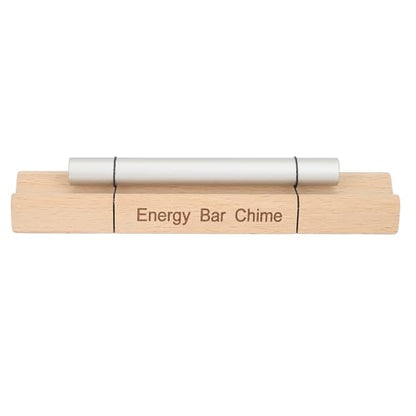 Wood Meditation Chime, Mindfulness Aluminum Alloy Hand Bell, Single Sound Percussion Instrument for Relaxation Yoga and Meditation, Cherry Wood Chime with Drumstick for Sound Heali (4096)