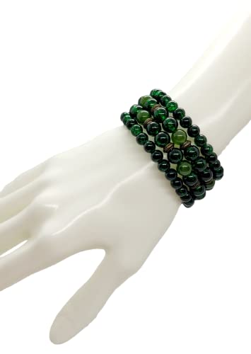 Handmade Beaded Cuff Bracelet - color: green