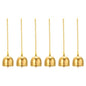 PATIKIL 6 Pcs Wind Chime, Hanging Bells Temple Bells Retro Outdoor Hanging Metal Chinese Wind Chime Round for Outside Garden Camping, Gold Yellow - color: Gold Yellow