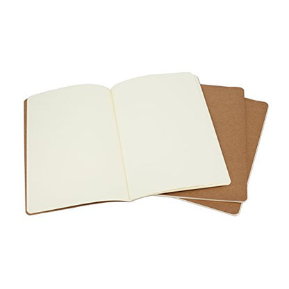 Set of 3 Kraft Cover Journals: 8.25x5.5 inches, 100gsm Ivory Pages, 30 Sheets (60 Pages), Blank, DIY-friendly, and Versatile for Daily Use - size: A5, style: Plain