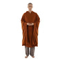 ZanYing Meditation Buddhist Hooded Cloak Outfit Oversize Coat - color: Orange, size: X-Large